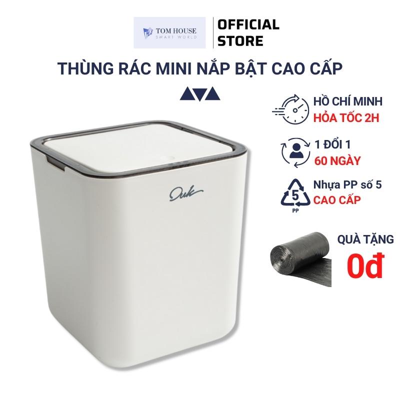 Thùng Rác Mini Cao Cấp Nắp Bật Để Bàn Văn Phòng Nhựa PP Đa Năng Tiện ...