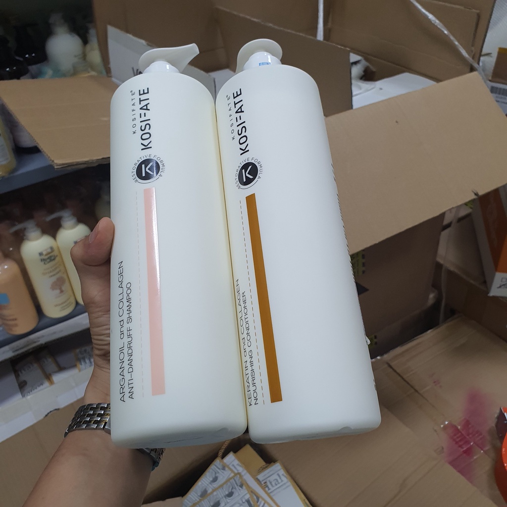 Dầu Gội xả KOSIFATE dưỡng sinh phục hồi tóc mềm mượt, giảm rụng tóc, giảm dầu, giảm gàu