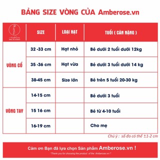 Vòng cổ Amber Úc cho bé 0-10 tuổi VCSMM3M