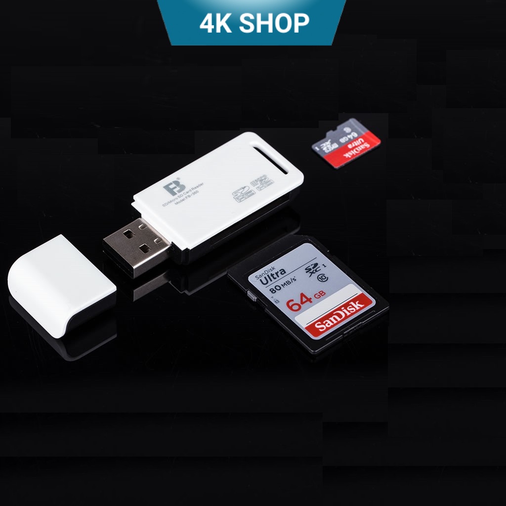 Đầu đọc thẻ nhớ SD Micro SD hàng chính hãng đa năng cho máy tính PC hỗ ...