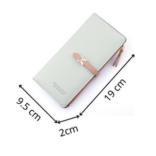 Ví bóp nữ cầm tay dài cao cấp đẹp phong cách Hàn Quốc khóa cài chú thỏ dễ thương nhiều ngăn đựng tiện dụng HANASO VD002