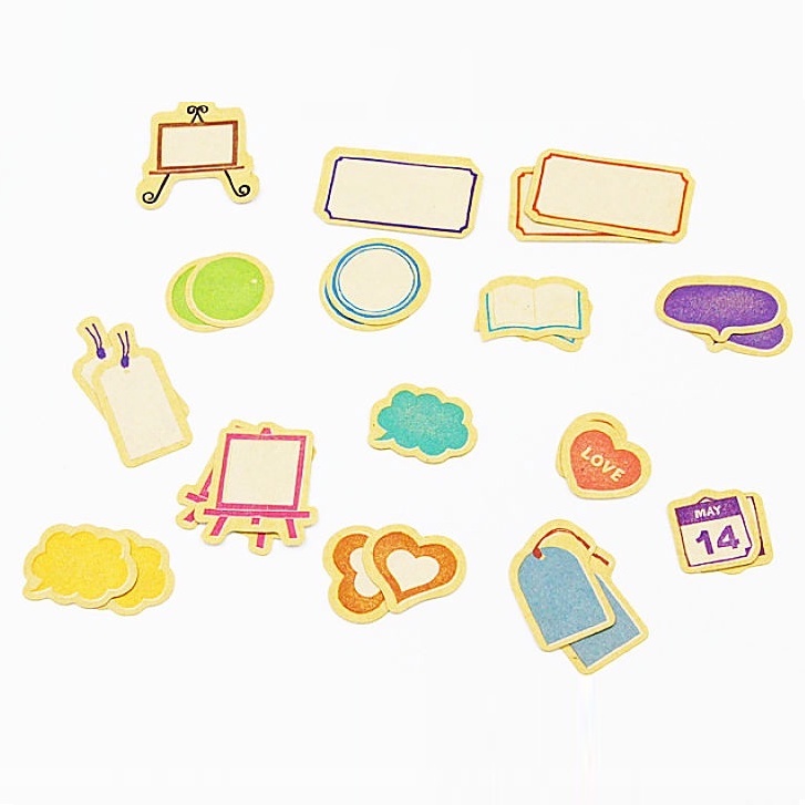 Sticker dán trang trí Kraft 30 miếng HD13-K57 nhãn dán trang trí kraft vintage bullet jounal decor sổ retro