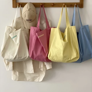 Túi Xách Canvas Cỡ Lớn Màu Sắc Ngọt Ngào Thời Trang