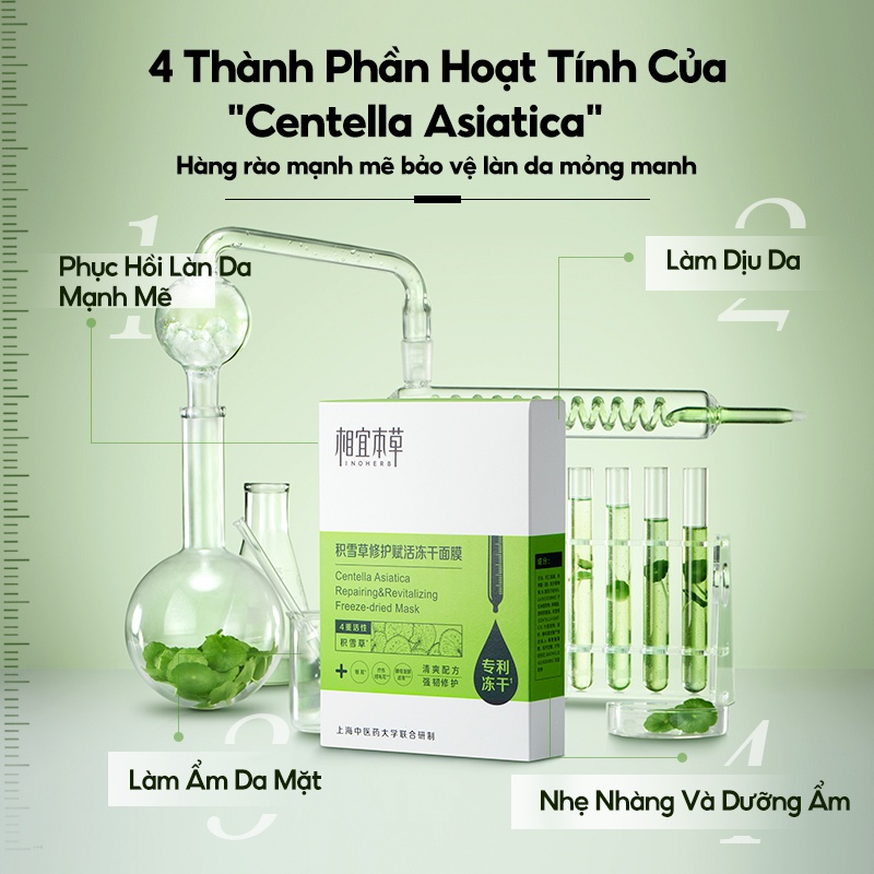 Ảnh INOHERB Mặt nạ phục hồi rau má 2