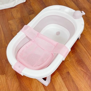 Chậu tắm gấp gọn cao cấp kèm lưới nằm tắm 9BABY cho bé