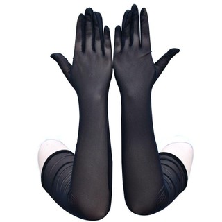 NCE Ngón Tay Quần Găng Tay Nữ Full Ngón Opera Prom Liền Mạch Mitten
