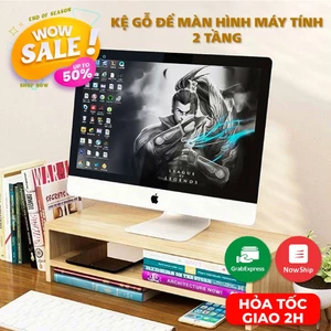 Kệ đê máy tính để bàn 1 tầng,2 tầng kệ màn hình chắc chắn gỗ MDF chắc chắn nhiều màu