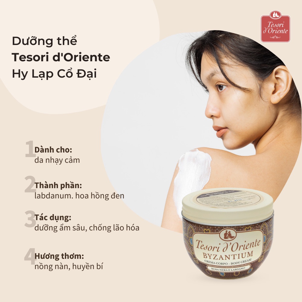 Ảnh Kem dưỡng Tesori d'Oriente 300gram hương nước hoa lưu hương đến 8h nhập khẩu Ý 3
