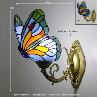 Phong Cách Bướm Đèn Tường Trong Nhà Asile Cầu Thang Treo Tường Sò Cố Định Phòng Ngủ Đầu Giường Trang Trí Chiếu Sáng Bóng Kính