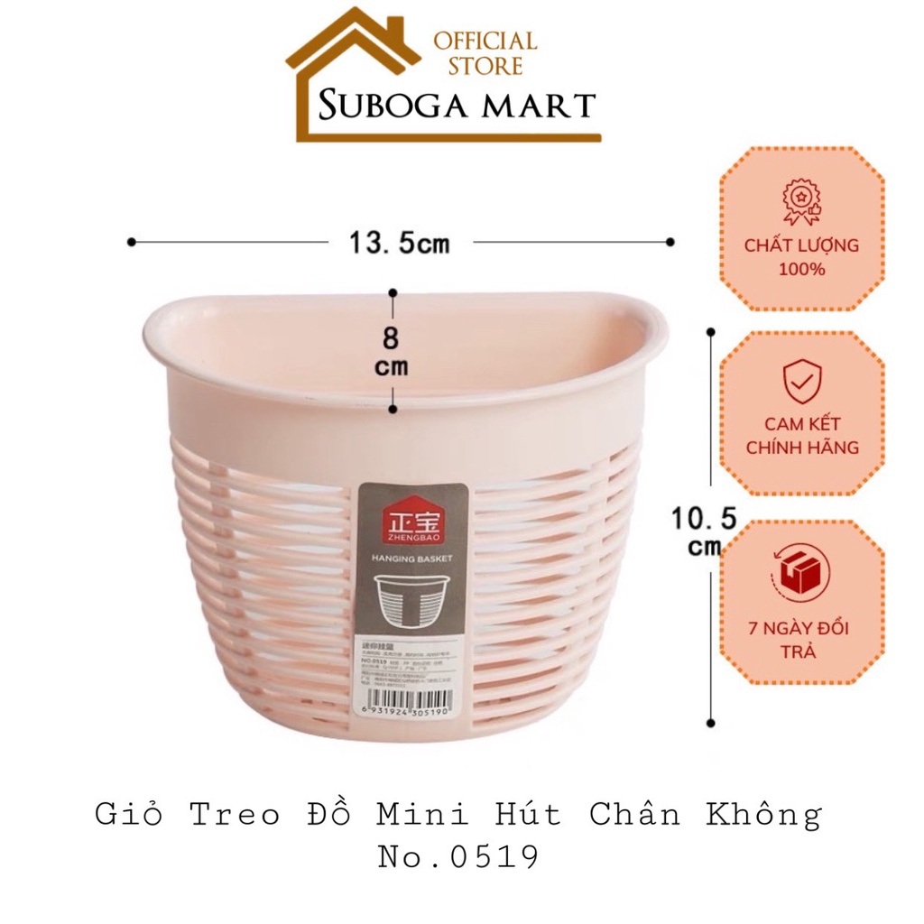 Giỏ treo đồ mini hít chân không dán tường cắm bàn chải cắm bút trang ...