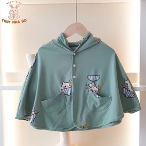 Áo choàng chống nắng cho bé chất liệu cotton cao cấp không kèm kính chắn Tiệm Nhà Bơ