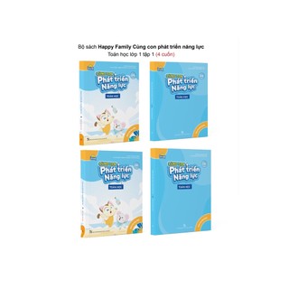 [Outlet S2] Sách - Combo 4 cuốn Happy family Cùng con phát triển năng lực Toán lớp 1 tập 1 | WinBook