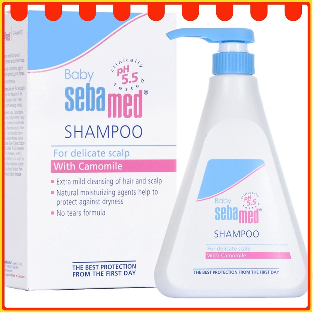 [ NHẬP KHẨU ĐỨC ] Dầu gội dịu nhẹ không cay mắt bé Sebamed Baby
