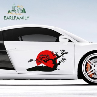 EARLFAMILY 43cm x 22,5cm Dành Cho Xe Phong Cảnh Nhật Bản Dán Xe Hơi Ngộ nghĩnh Decal Lớn Vinyl Phụ Kiện Xe Người Cắm Trại Trang Trí Chống Thấm Nước