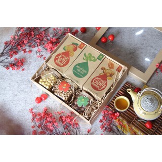 Hộp Quà Tết Cao Cấp Healthy Set 10 - Hạt Dinh Dưỡng & Mứt Sấy Truyền Thống | Hải Long Food