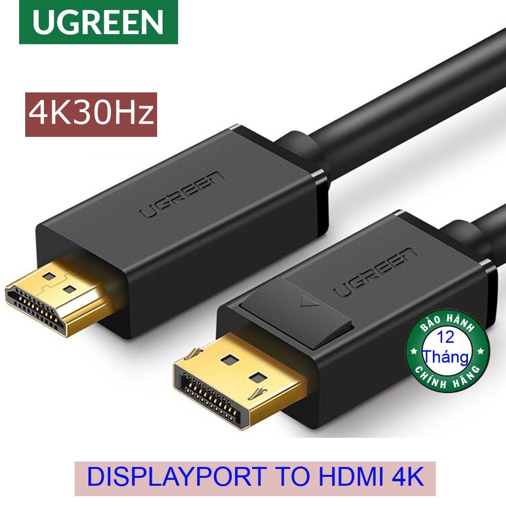 Dây cáp DisplayPort sang HDMI hỗ trợ phân giải 1920x1200 UGREEN ...