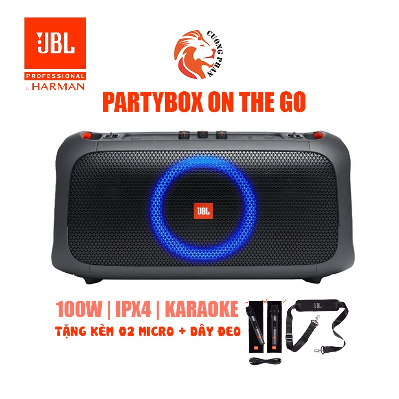 Loa Bluetooth JBL PARTYBOX ON THE GO - Nhạc Hay, Karaoke Thỏa Thích - Công Suất 100W