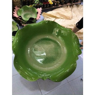 Bát Sen Thả Hoa Xanh ngọc Bát Tụ Lộc đồ thờ cúng gốm sứ đề ban thần tài hút tài lộc