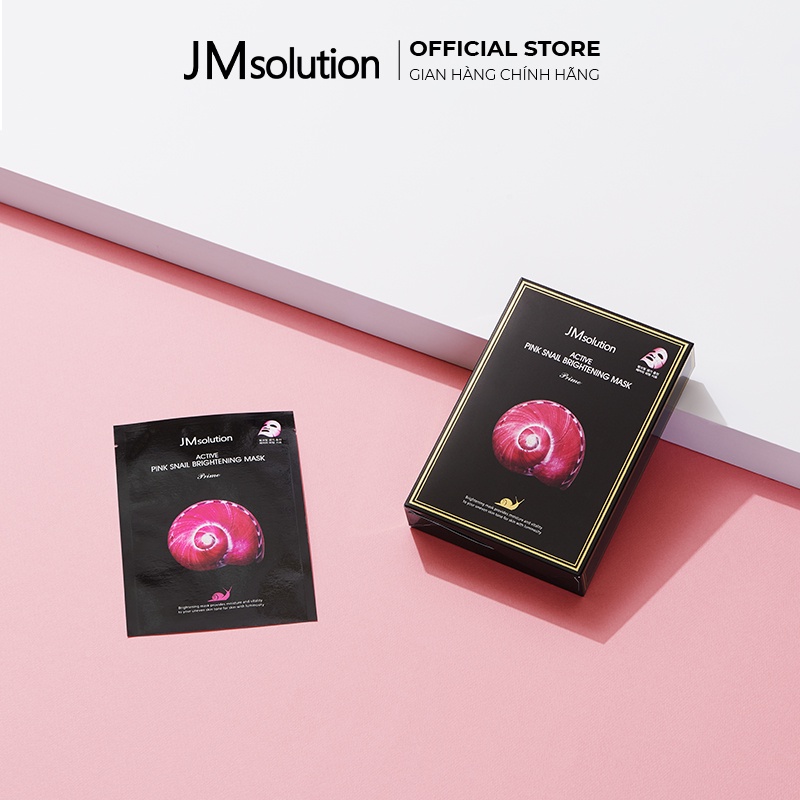 JMsolution Mặt Nạ Ốc Sên Hồng Active Pink Snail Brightening Mask Prime 30ml - Dưỡng Ẩm Dưỡng Da Trắng Hồng - Chính Hãng