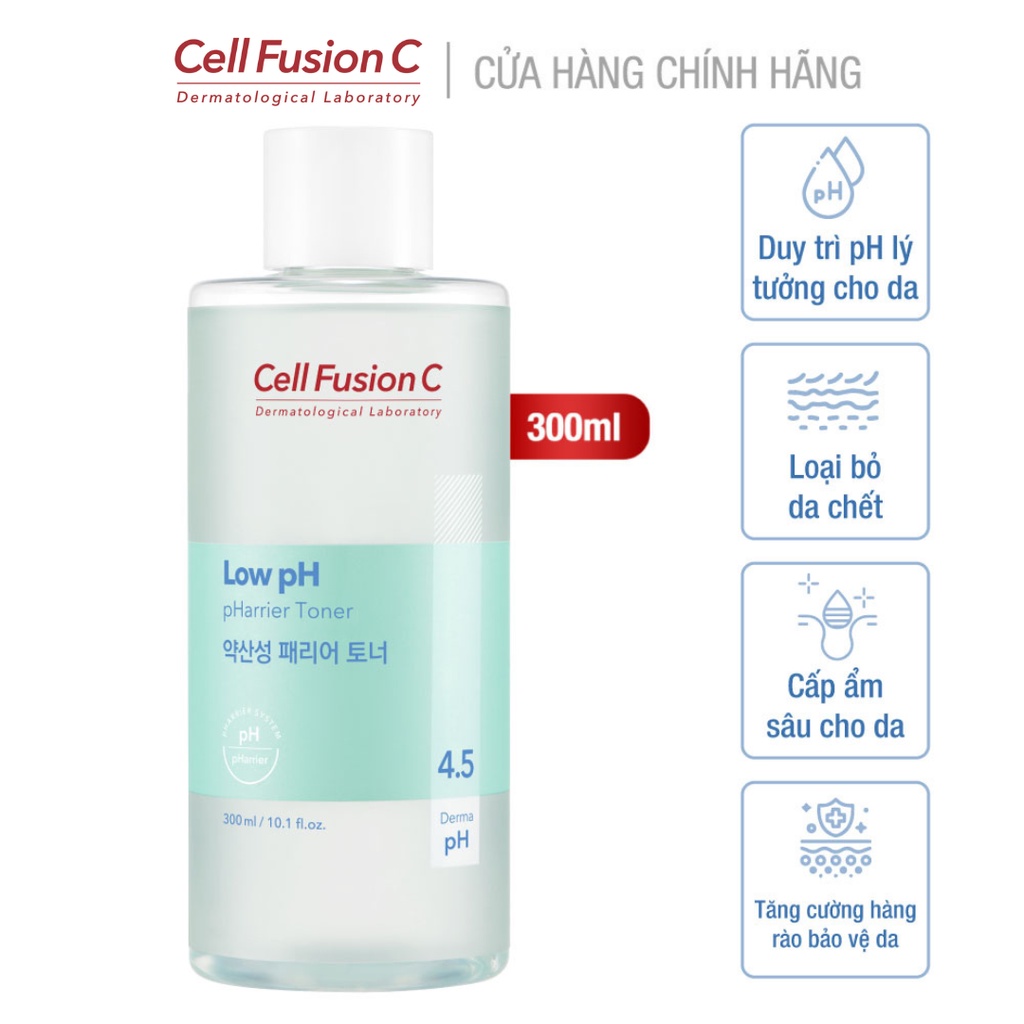 Ảnh Nước Cân Bằng Cấp Ẩm Tăng Cường Hàng Rào Bảo Vệ Da Cell Fusion C Low pH Pharrier Toner 300ML 1