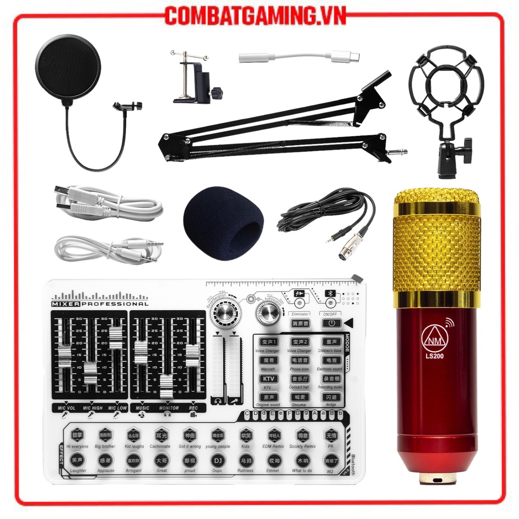 Combo Karaoke & Live Stream: Micro LS200 LS500 + Soundcard H9 | Shopee ...