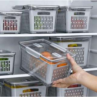 Hộp  thực phẩm Hokori cao cấp 6588+6589 ,Hộp nhựa thực phẩm có khóa thoát khí, có lỗ thoát nước