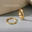 Nhẫn titan không gỉ mạ vàng 18k thiết kế trơn đơn giản bền màu