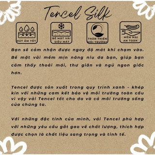 Bộ ga giường gối LỤA TENCEL 60S trơn màu 1m6 1m8 Hân Võ cao cấp, chất liệu mát mịn, set drap ga gối