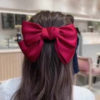 Kẹp tóc Hàn Quốc Cặp tóc nơ to vải lụa cao cấp tiểu thư xinh xắn đáng yêu BL12