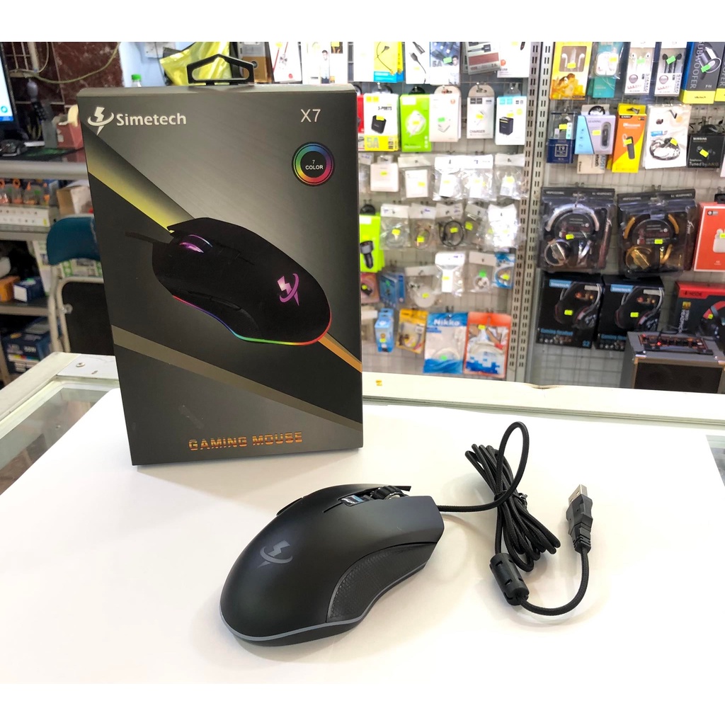 CHUỘT MÁY TÍNH CHUYÊN GAME GAMING SIMETECH X7 CÓ LED CHÍNH HÃNG ...