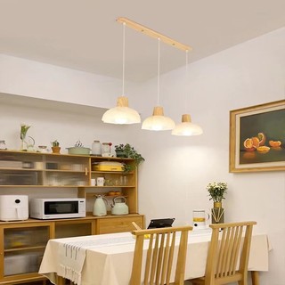 Đèn ăn bằng gỗ Nhật Bản Thanh đếm ánh sáng Mặt dây chuyền Đèn thả Đèn trần Đèn chùm thủy tinh