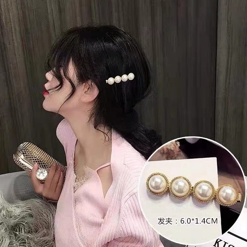 Set 5 Kẹp Tóc Đính Đá/Ngọc Trai nhân tạo Phong Cách Cổ Điển sang trọng Thanh Lịch