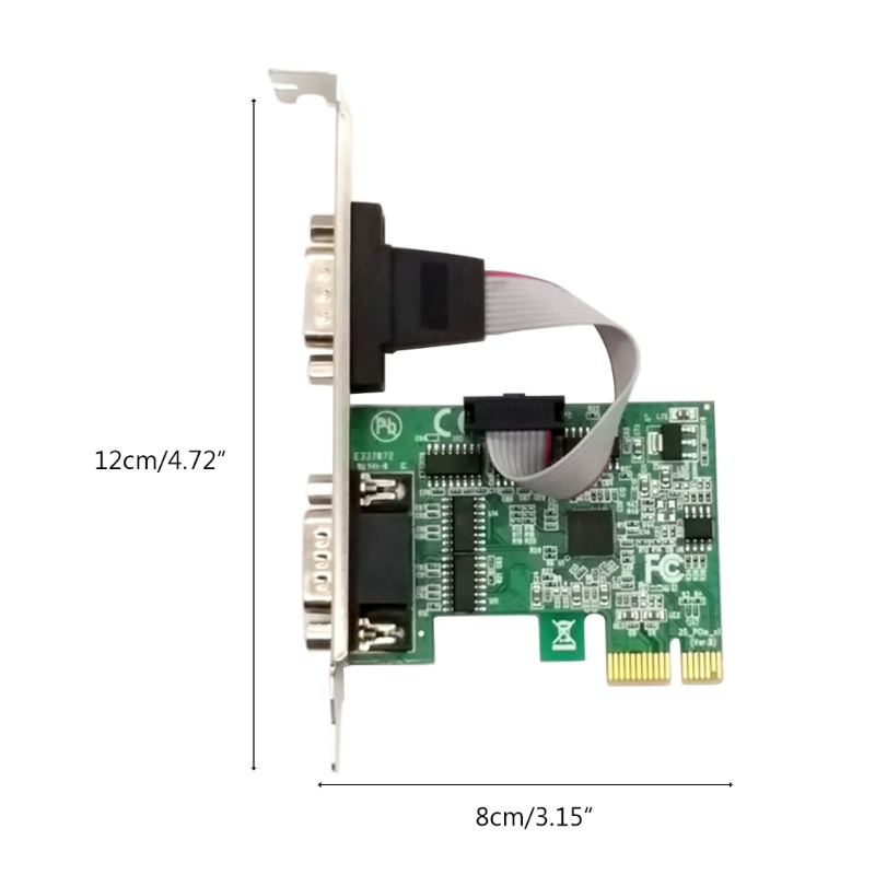[CH *] Thẻ PCIE sang 2 Serial DB9 RS232 COM PCI-E PCI cho xe chuyển đổi mở rộng Express