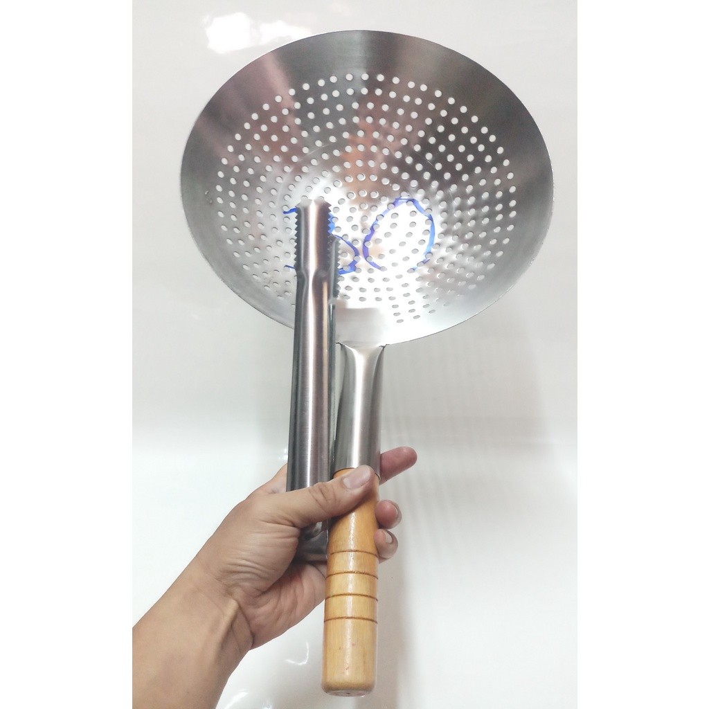 Vợt Vớt Xương, Rau Củ INOX Cán Gỗ Loại DÀY | Shopee Việt Nam