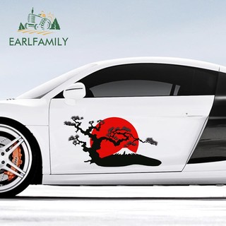 EARLFAMILY 43cm x 22,5cm Dành Cho Xe Phong Cảnh Nhật Bản Dán Xe Hơi Ngộ nghĩnh Decal Lớn Vinyl Phụ Kiện Xe Người Cắm Trại Trang Trí Chống Thấm Nước