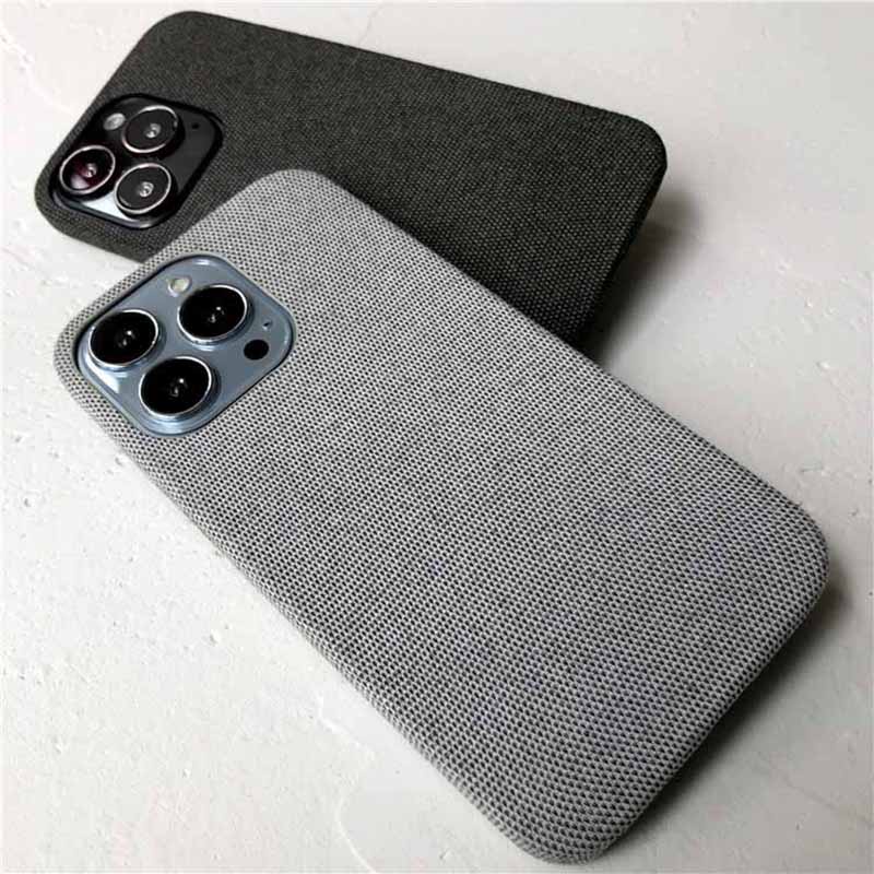 Siêu mỏng Vải lanh cotton chống trượt Họa tiết da PU Vỏ điện thoại cho iPhone 11 Pro MAX XS MAX XR XS X 7 8 Plus 11pro Vỏ mềm chống trượt