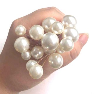 Set 18 Trâm Cài Tóc Chữ U Đính Ngọc Trai Giả Thanh Lịch Cho Cô Dâu Hamin