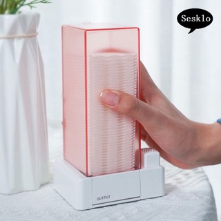 Hộp Đựng Bông Tẩy Trang Bằng Nhựa Hình Chữ Nhật Chống Bụi Có Thể Tái Sử Dụng