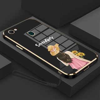 ốp lưng OPPO F7 F5 Ốp Điện Thoại TPU Silicon Viền Mạ Màu Hình Cô Gái Xinh Đẹp Cho OPPO F7 F5
