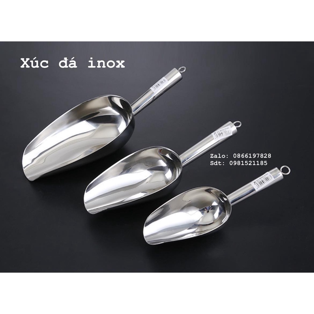 Xúc đá Inox -Dụng cụ xúc đá - xẻng xúc đá inox không gỉ nhiều kích ...