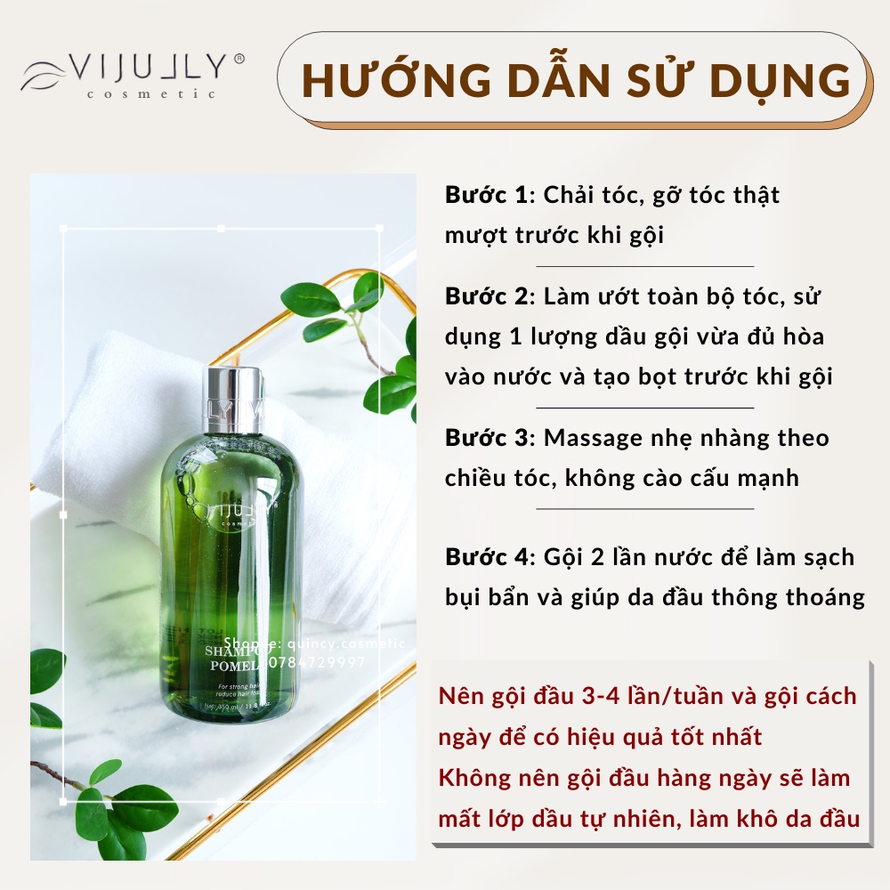 Dầu Gội Bưởi VIJULLY [MẪU MỚI 350ML] Giảm Rụng Tóc, Hết Bết Dầu, Mọc Tóc  Nhanh, Nuôi Dưỡng Tóc Chắc Khỏe Sau 2 Tuần | Shopee Việt Nam