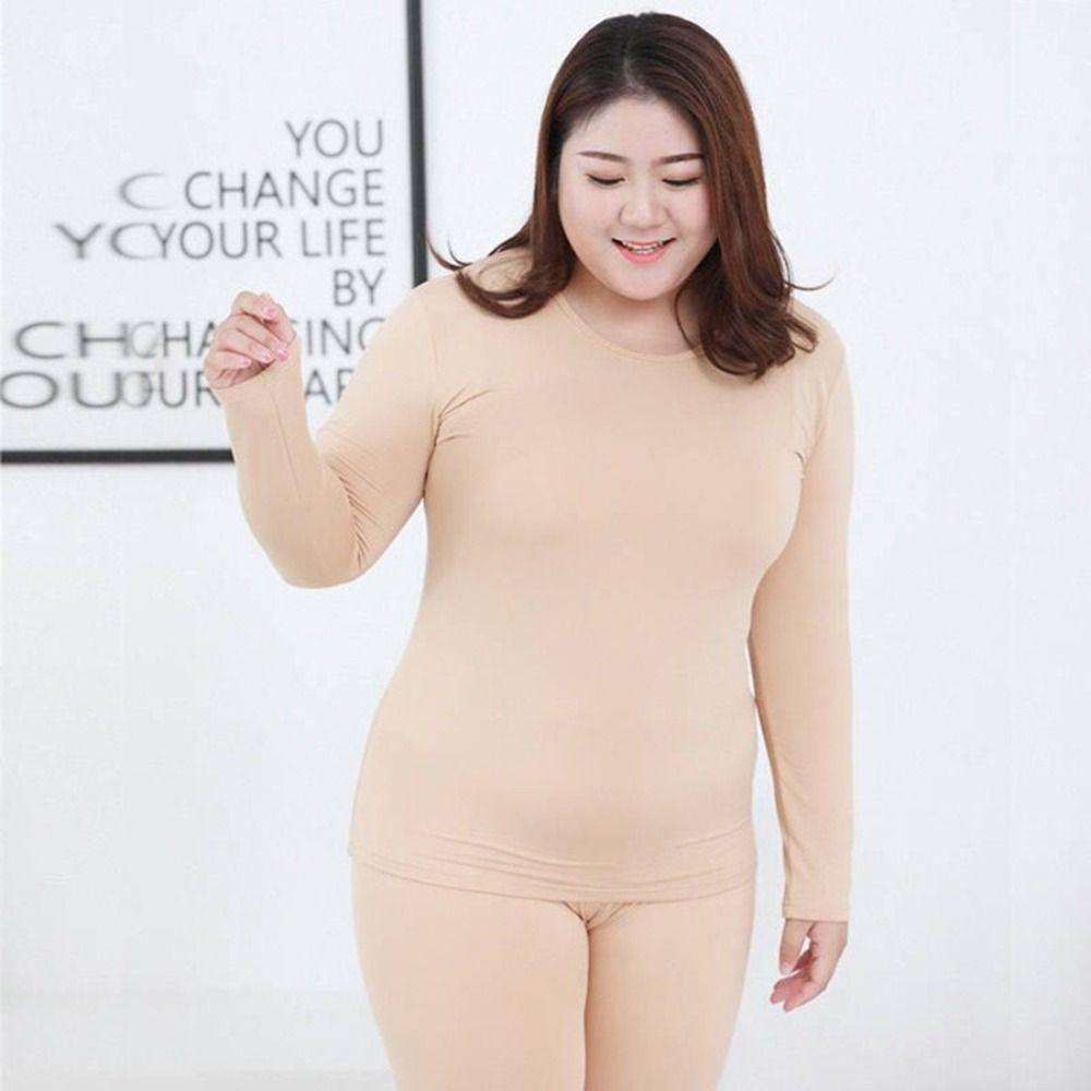 DELMER Quần Lót Giữ Nhiệt Mùa Thu Ấm Áo Cổ Tròn Quần Dài Tay Top Nhiệt Bộ Quần