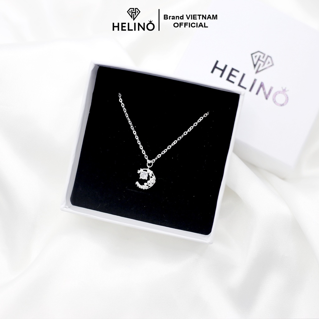 Ảnh Dây chuyền bạc nữ HELINO mặt trăng khuyết đính đá C15 2