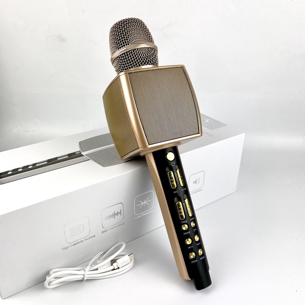 Micro không dây karaoke bluetooth Ys95 cao cấp, mic livestream tích hợp loa hỗ trợ thẻ nhớ, usb