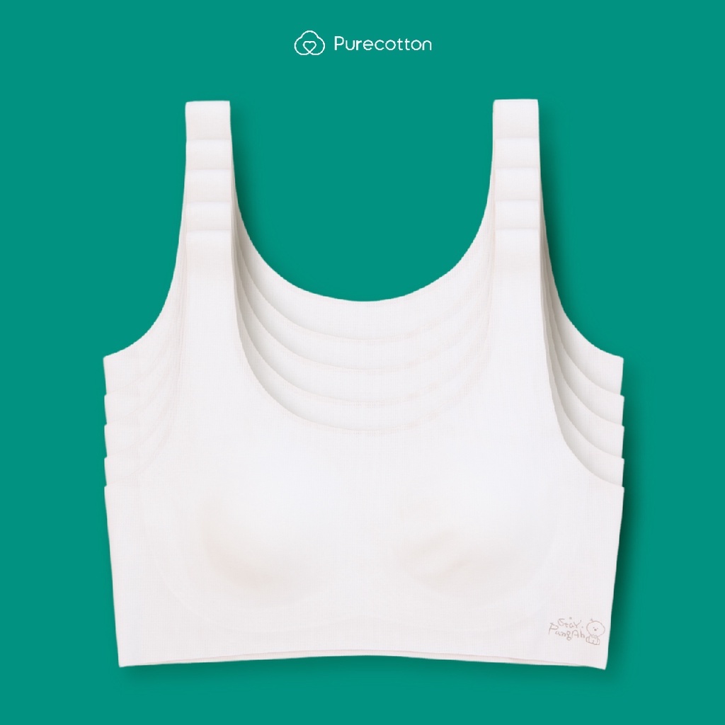Ảnh Combo 5 áo lá học sinh không viền Purecotton chất liệu cotton cao cấp PC087 1