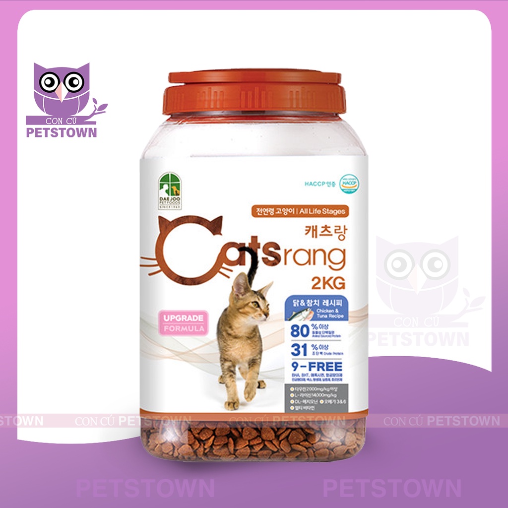 [2KG] Thức ăn hạt Cho Mèo Mọi Lứa Tuổi Catsrang nhập khẩu Hàn Quốc