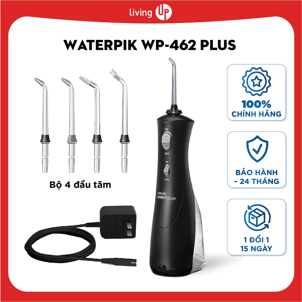 Máy tăm nước Waterpik WP-462 PLUS (Đặc biệt - Dùng điện 220V ) - Hàng ...