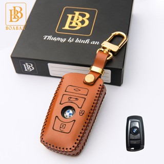 Bao Da Chìa Khóa Ô TÔ BMW ( chìa vuông) Da bò thật hàng cao cấp bảo hành 2 năm khắc tên sđt chủ xe