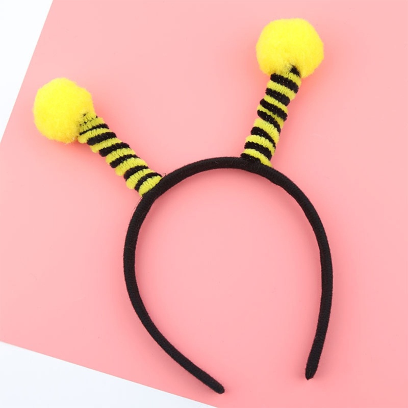 FL Bee Headband Ong Tentacle Hair Bands Côn Trùng Cosplay Phụ Kiện Tóc Cho Trẻ Em Phụ Nữ Ong Đảng Ủng Hộ Trang Trí