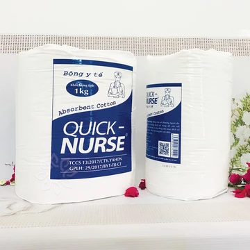 Bông Gòn Y Tế Cao Cấp Cuộn 500G, Bông Y Tế Quick Nurse 500G - 1kg